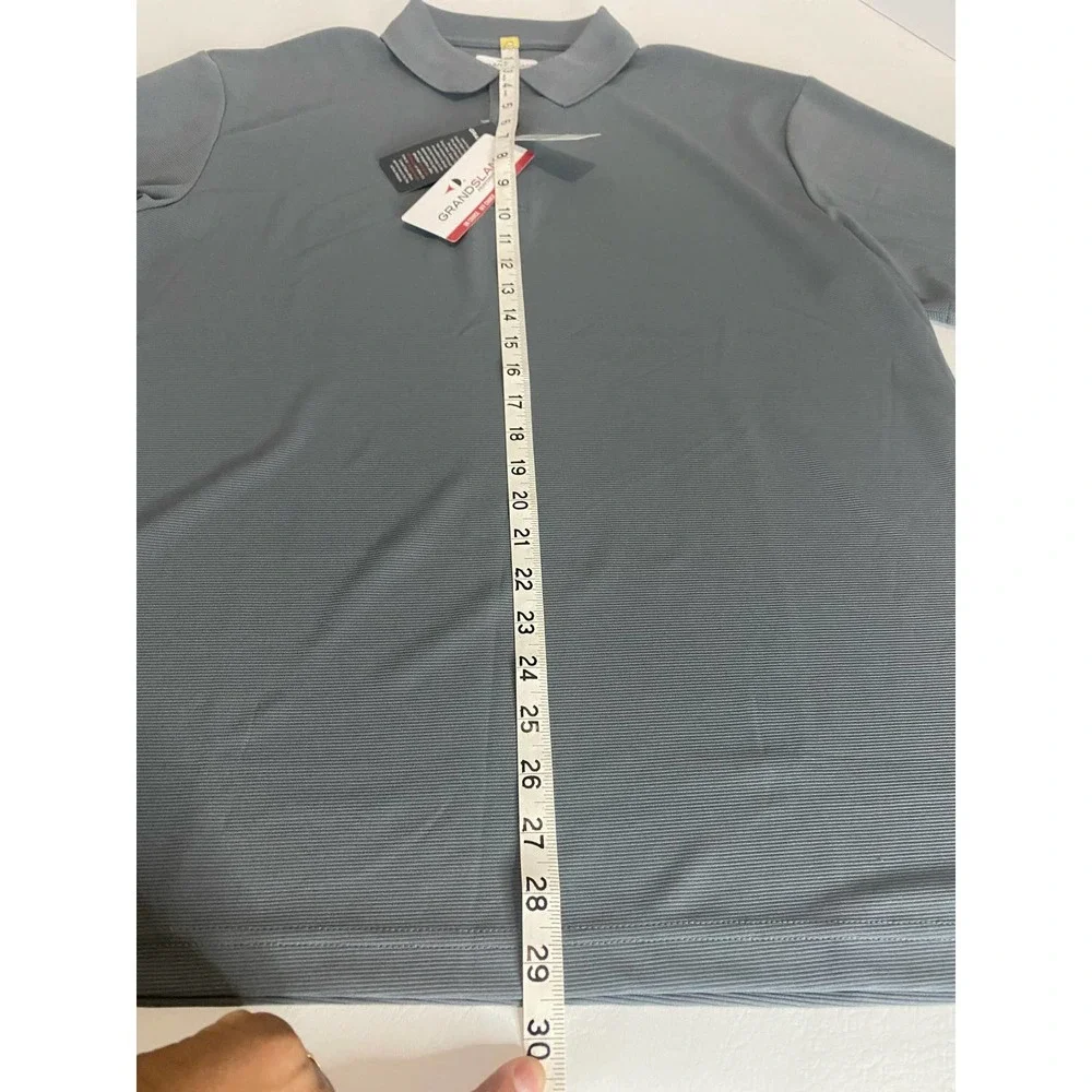NEW Grand Slam Classic-Fit Airflow Performance Polo Quiet Shade LG - Picture 5 of 5